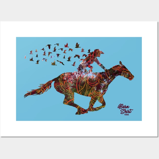 Barrel Horse Birds - Flying - Barn Shirt USA Wall Art by Barn Shirt USA